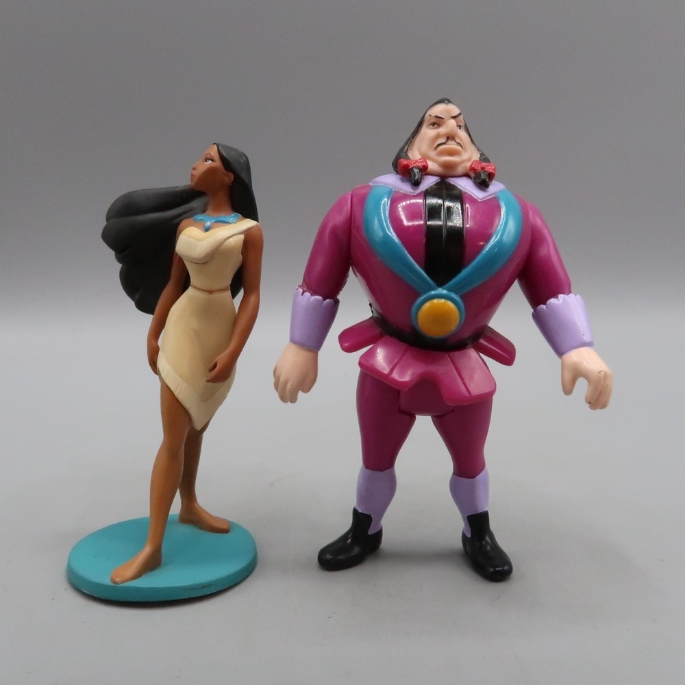 Burger Kingβ Disney Pocahontas & Governor Ratcliffe 4" Figure Vintage lot